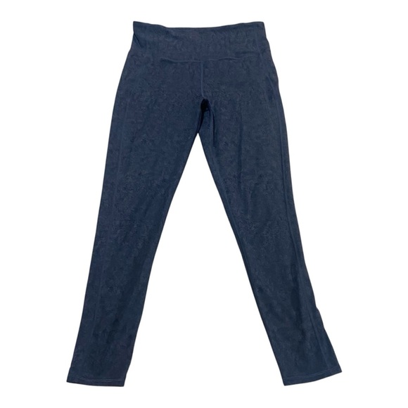 Vuori Clean Elevation Leggings Back Zip Pocket Dark Midnight Heather Gray/Navy - Picture 1 of 7